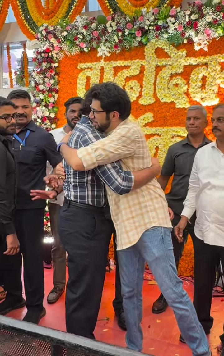 Aditya Thackeray birthday Amit Thackeray meets photos