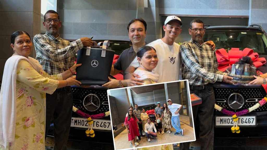 yashasvi jaiswal gifts mercedes benz car worth 1 32 crore to father on fathers day brother shares photo yashasvi jaiswal gifts mercedes benz car worth 1 32 crore to father on fathers day brother shares photo