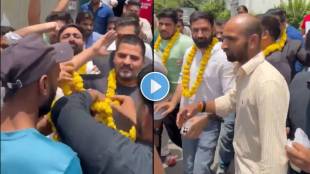 Abhijeet Dipke Slapped Jaipur Protest incident video | Abhijeet Dipke attackers garlanded outside police station | अभिजीत दीपके जयपूर आंदोलन थप्पड मारल्याचा व्हिडिओ | सीजेपी अध्यक्ष अभिजीत दीपके हल्ला करणारे आरोपींचे स्वागत