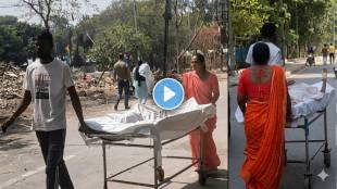 Indore hospital viral video stretcher controversy | Parents push child on stretcher scorching heat Indore | इंदूर सरकारी रुग्णालय स्ट्रेचर व्हायरल व्हिडिओ | कडक उन्हात आजारी मुलाला स्ट्रेचरवरून नेले