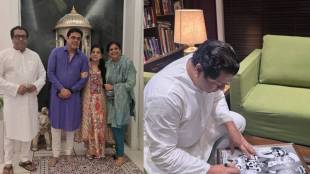 Raj Thackeray meeting Sumeet Raghavan and Chinmayee Sumeet at Shivtirth for Hee Dosti Tutyachi Nay Natak