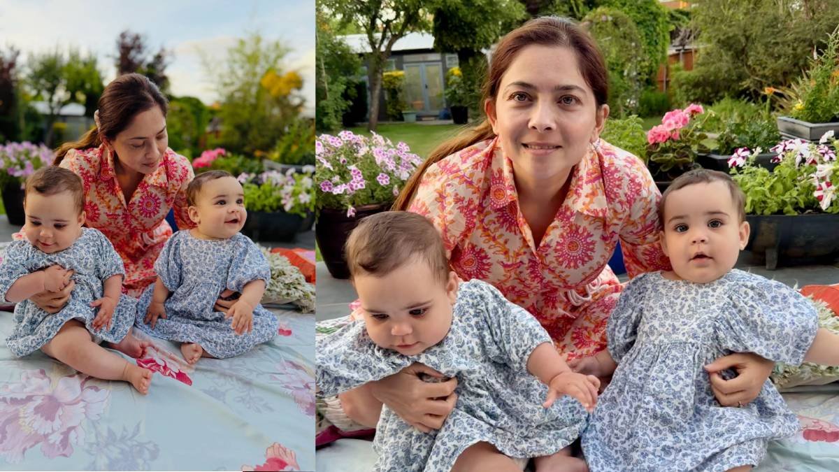 Sonalee Kulkarni Twin Babies viral Instagram post | Actress Sonalee Kulkarni with twin baby girls | सोनाली कुलकर्णी जुळ्या मुलींचे फोटो | अप्सरा सोनाली कुलकर्णी इंस्टाग्राम पोस्ट जुळी मुलं