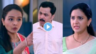 Samar supporting his wife Swanandi and kicking Arpita out of the house in Veen Doghantli Hee Tutena serial promo.