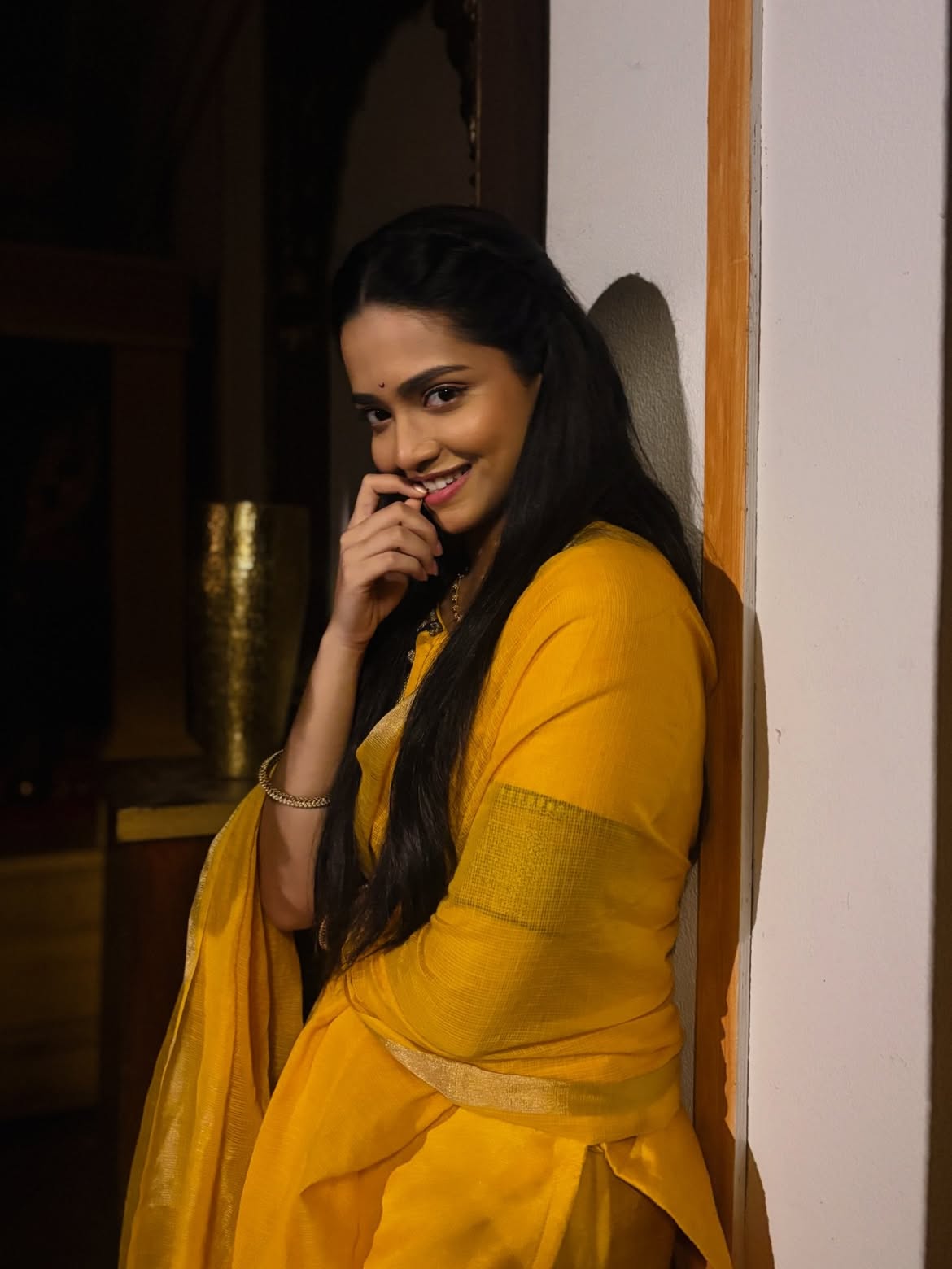 vallari viraj in blue dress