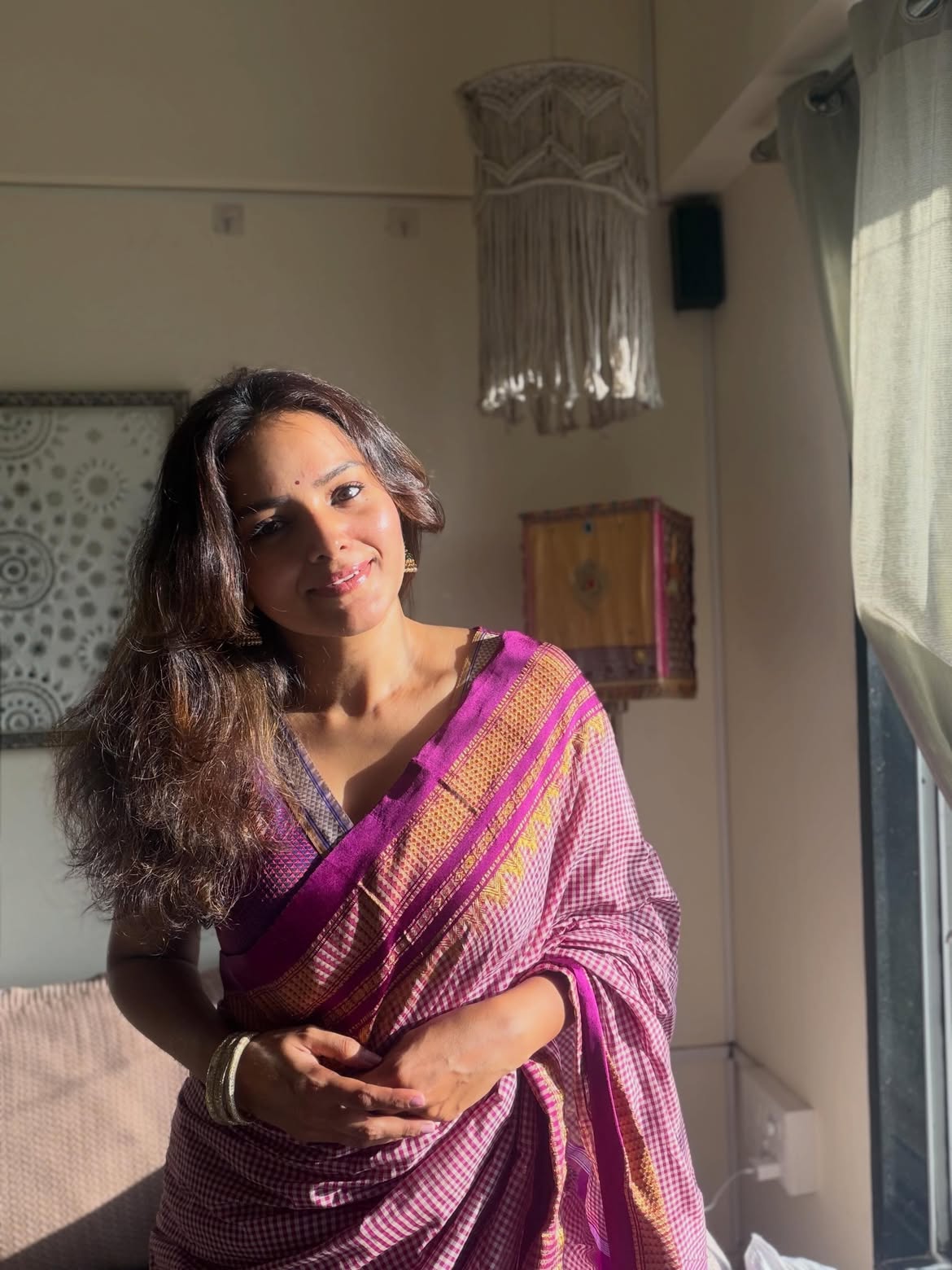 Titeekshaa Tawde green saree photos