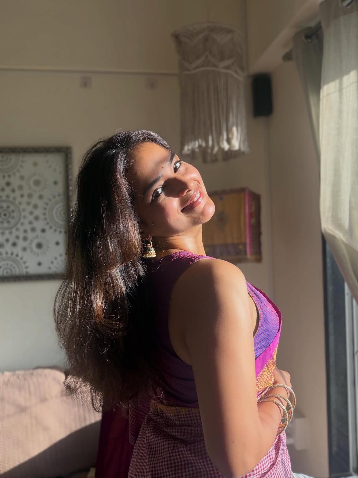 Titeekshaa Tawde green saree photos