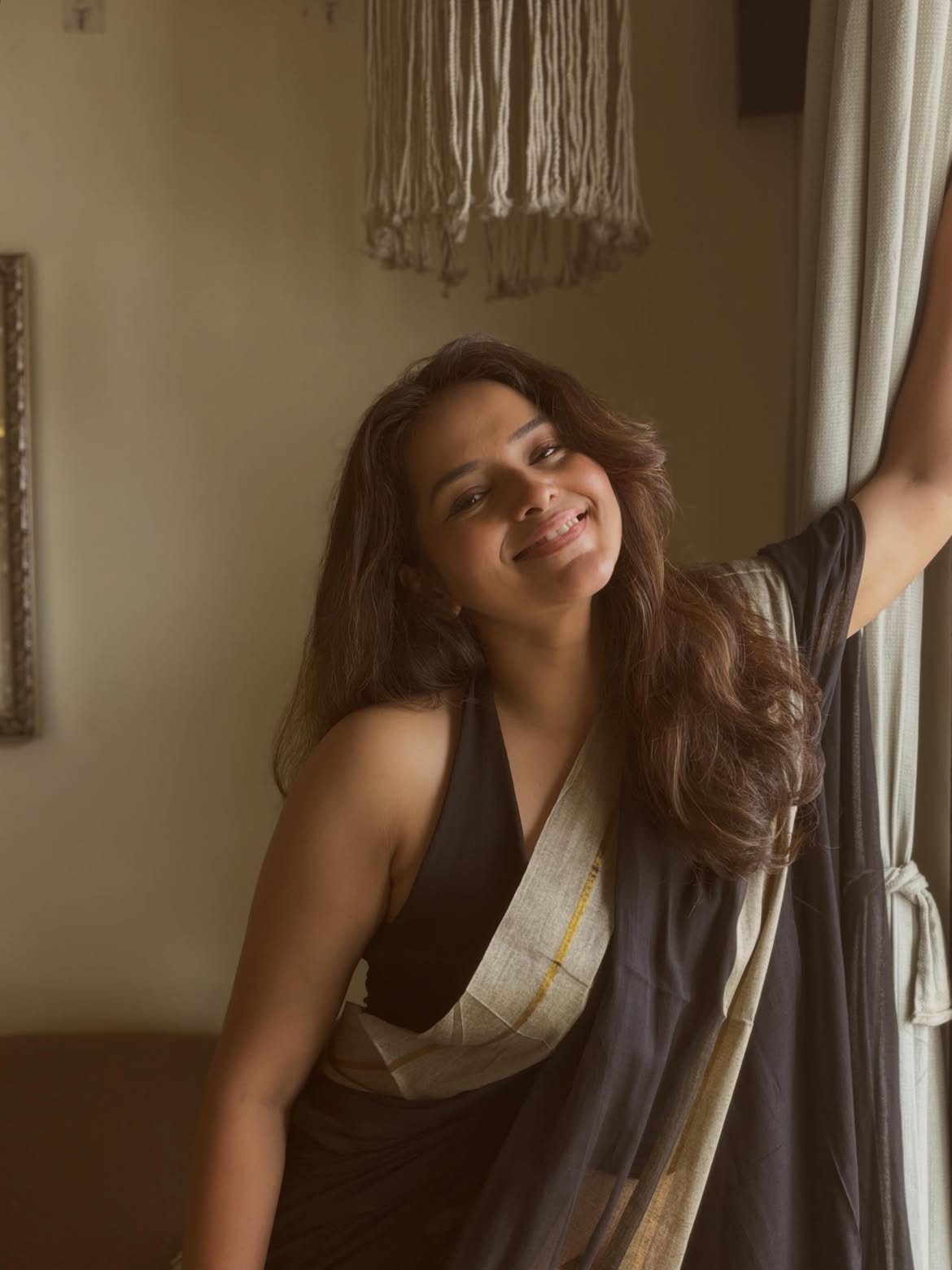 Titeekshaa Tawde green saree photos