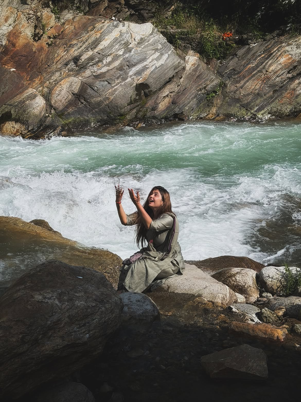 Veena Jagtap at Kalimath Temple