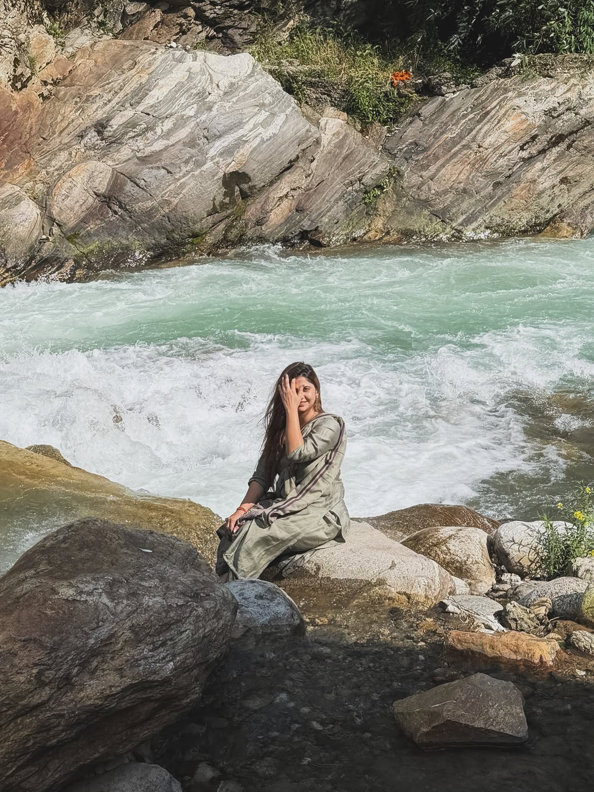 Veena Jagtap at Kalimath Temple