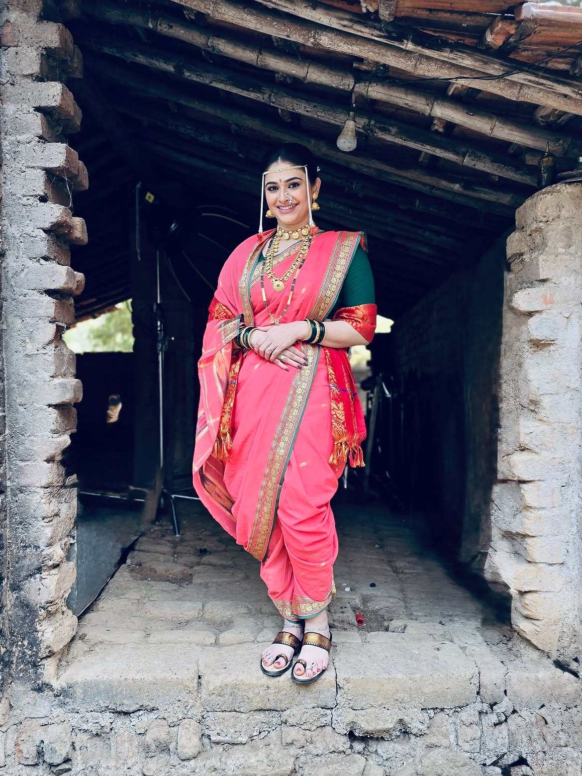 Aishwarya Shete nauvari saree bride look photoshoot
