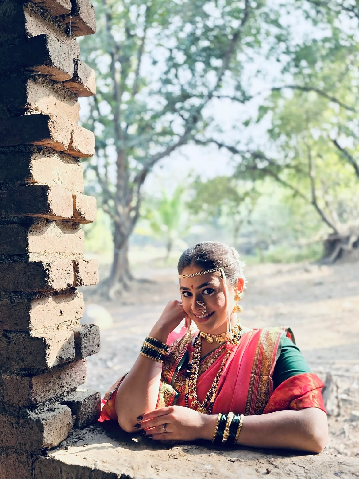 Aishwarya Shete nauvari saree bride look photoshoot