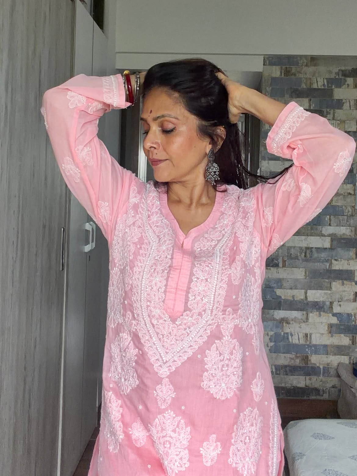 Aishwarya Narkar green halter neck kurta look