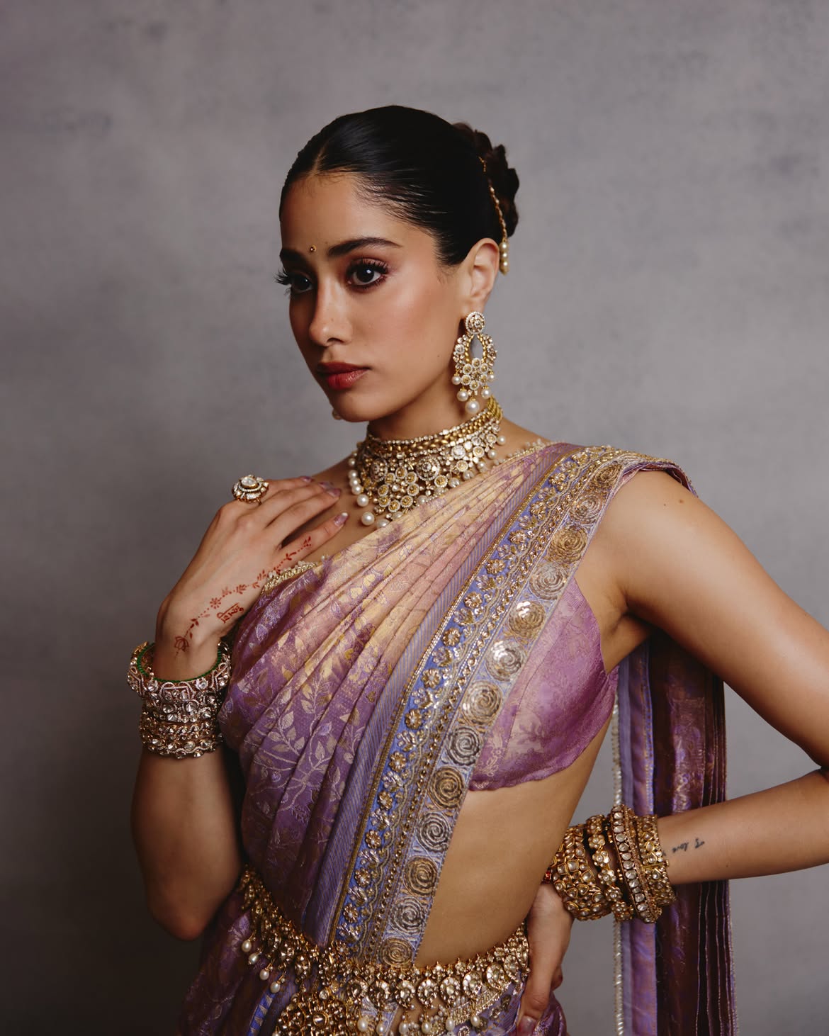 Janhvi Kapoor Anshula Kapoor wedding reception look