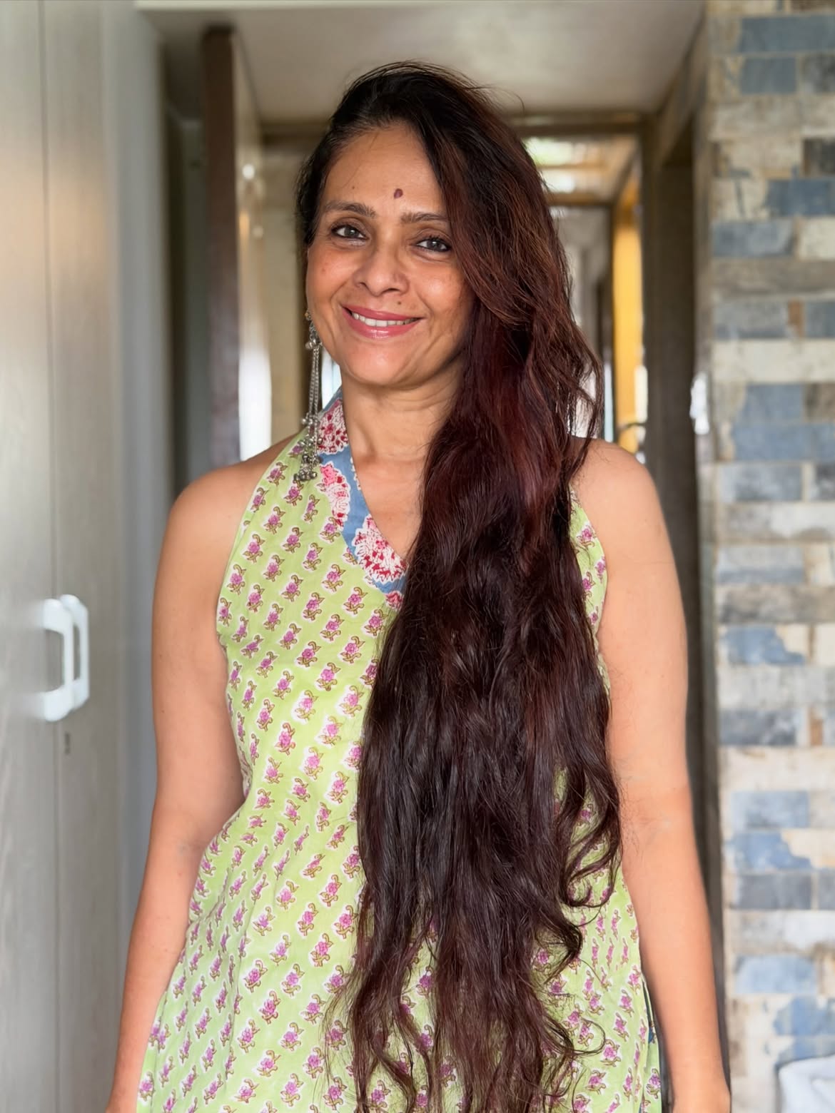 Aishwarya Narkar green halter neck kurta look