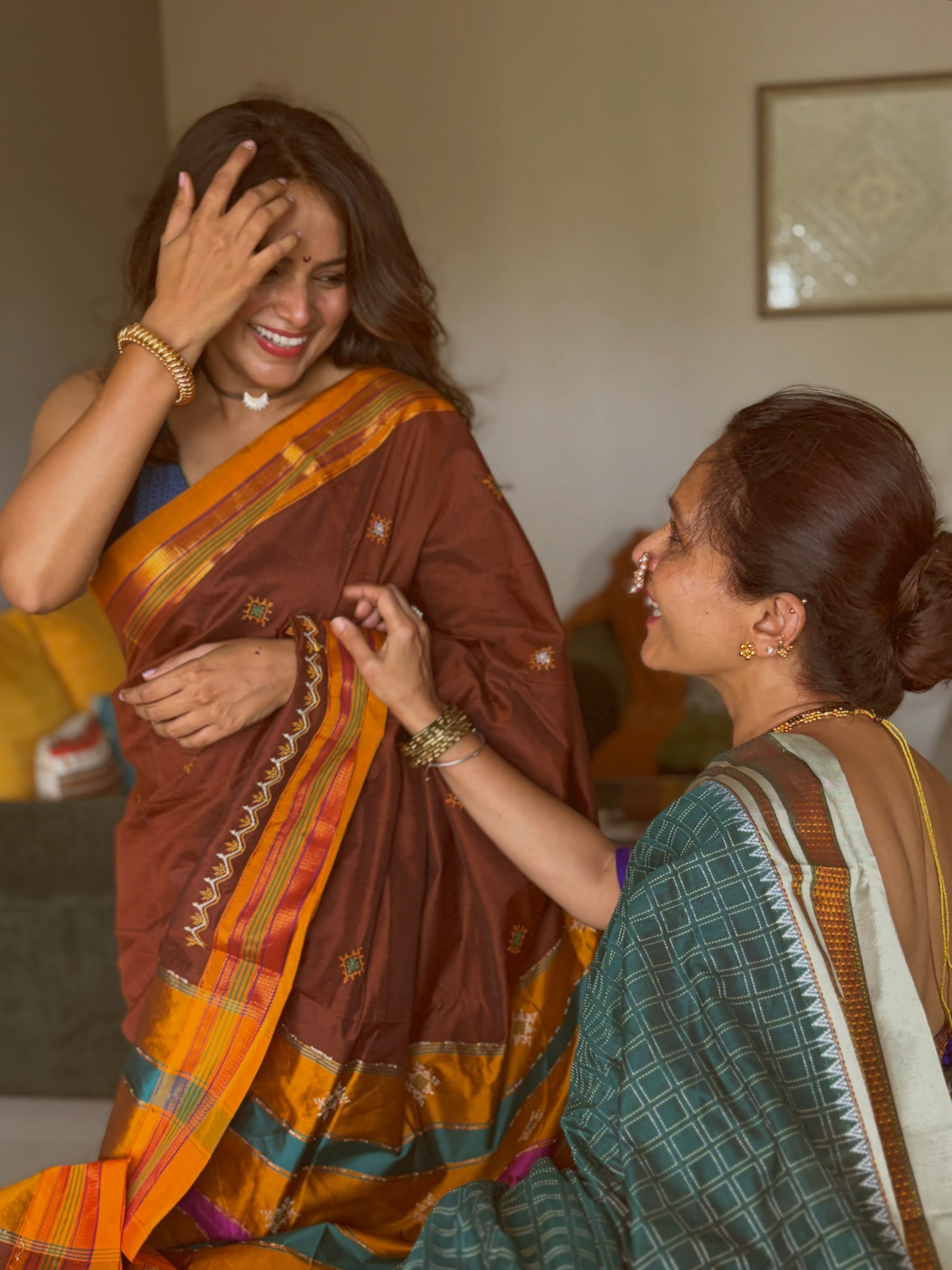Aishwarya Narkar Titeekshaa Tawde Saree Look