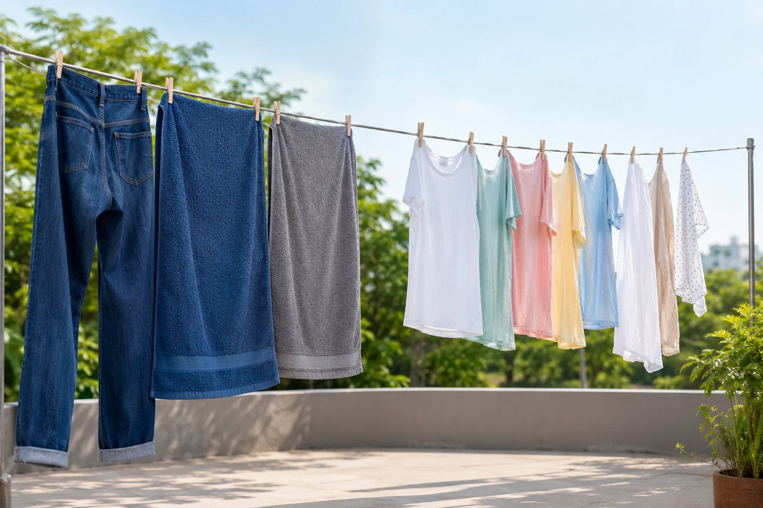 how to dry clothes fast in rain