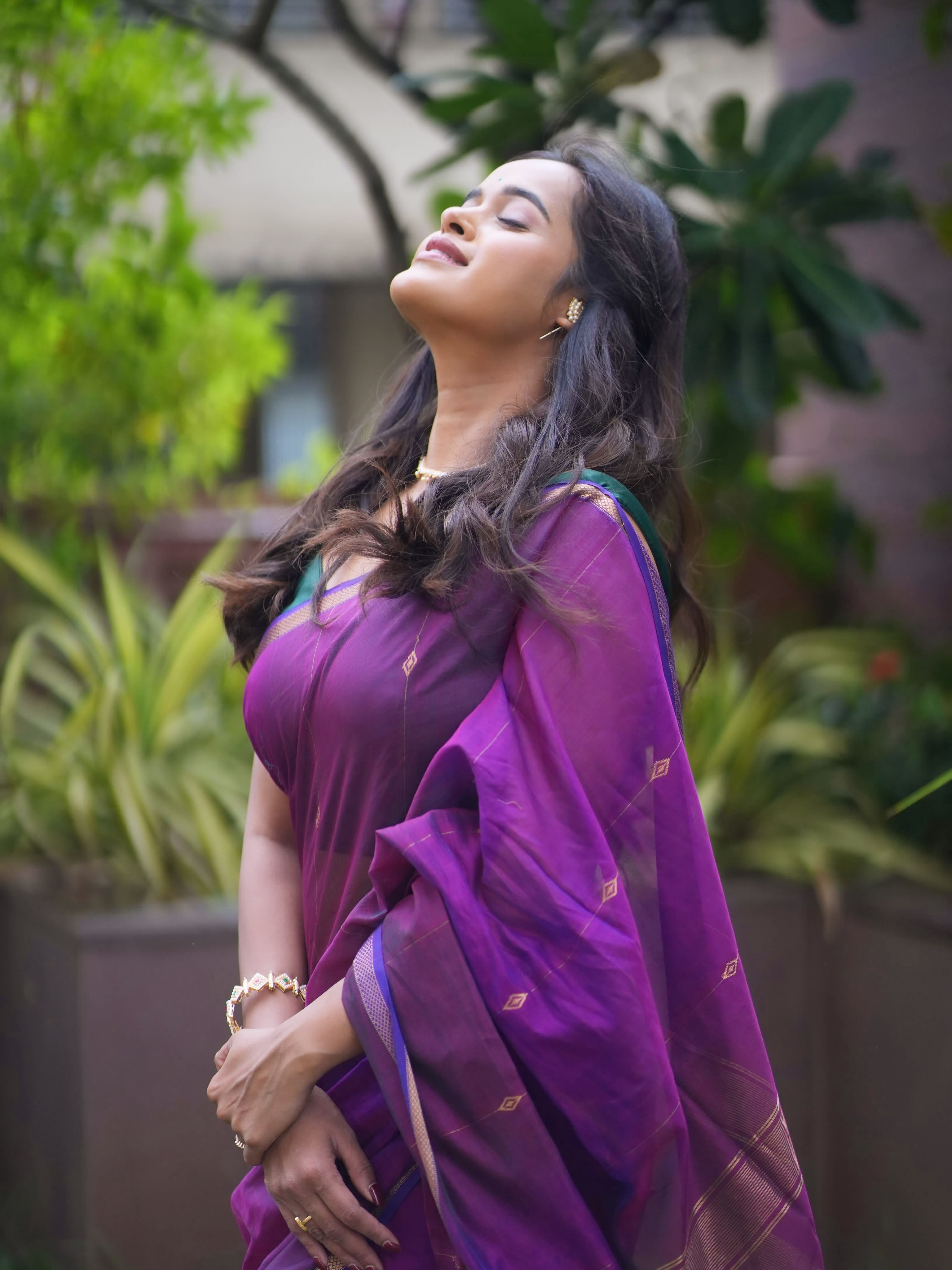 Chinmayee Salvi Maheshwari Saree Look