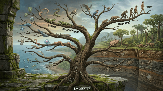 History of life evolution and fossils discovery science | Charles Darwin theory origin of species timeline explained | साडेतीन अब्ज वर्षांचा सजीवांच्या उत्क्रांतीचा इतिहास | चार्ल्स डार्विन जीवाश्म आणि मानवी उत्क्रांती सिद्धांत