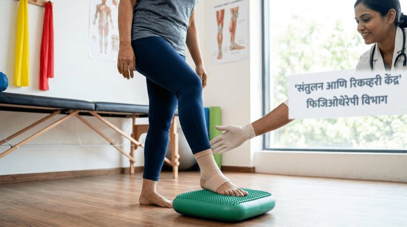 ankle-sprain-treatment-ligament-injury-recovery-marathi | ankle-sprain-exercises-balance-physiotherapy | घोटा-मुरगळणे-उपाय-लिगामेंट-इजा | वारंवार-घोटा-मुरगळणे-फिजिओथेरेपी-व्यायाम
