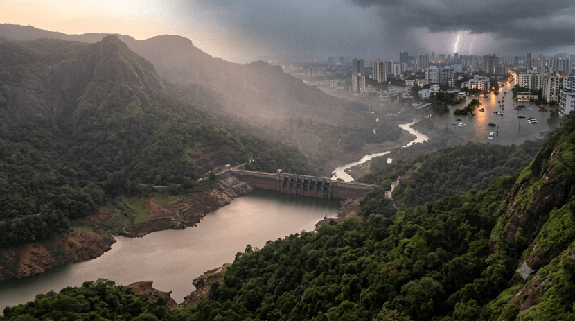 Dam water storage vs city flood science in Maharashtra | Catchment area rain update 2026 explanation | महाराष्ट्रातील धरण साठा आणि पूर परिस्थिती | धरणाचा कॅचमेंट एरिया आणि जलसाठा विज्ञान
