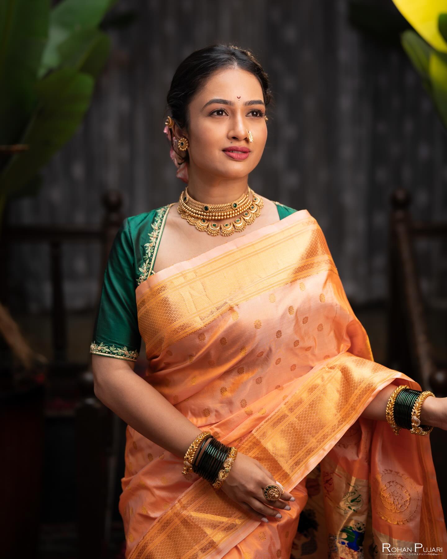 Girija Prabhu Pink Saree Look