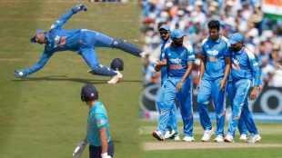 KL Rahul One Handed Stunning catch will jacks on Shivam dube bowling watch video IND vs ENG 1st ODI