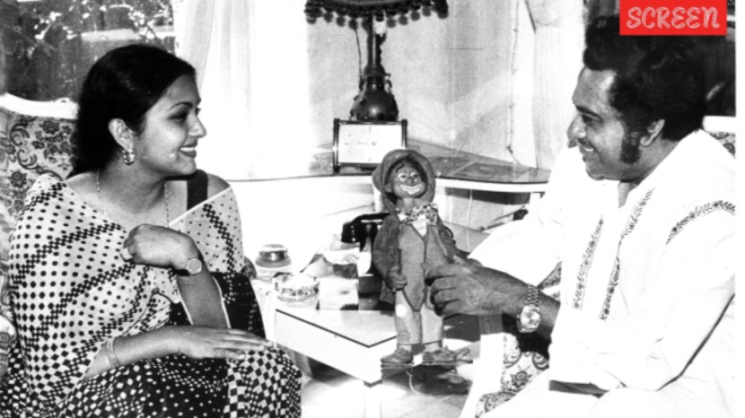 Kishore Kumar with wife Leena Chandavarkar