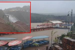 Mahabaleshwar Venna Lake overflow tourist crowd | Venna lake satara heavy rain water logging | Lingmala waterfall mahabaleshwar tourism monsoon | Satara monsoon tourist places news updates