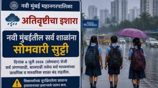 Navi Mumbai heavy rain school holiday | Thane district orange alert IMD update | Maharashtra school closure news | Mumbai monsoon flash flood warning high alert