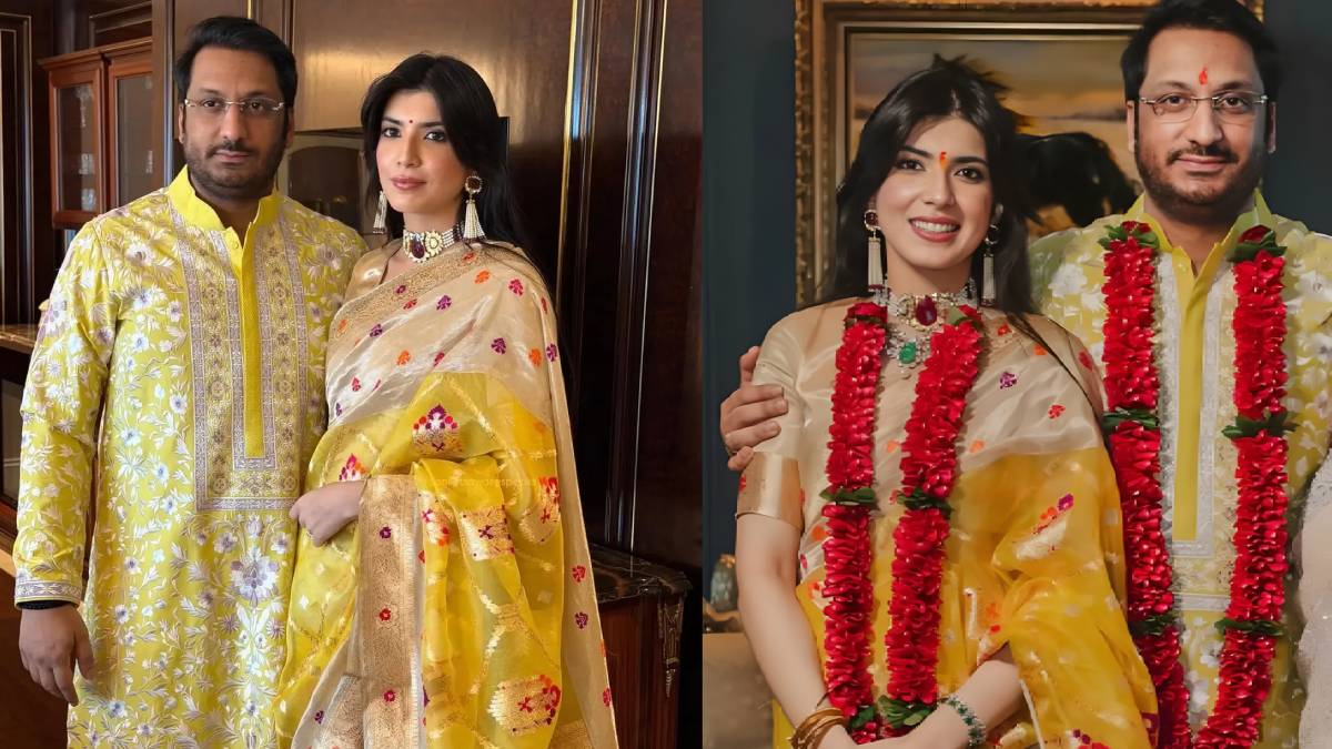 http://Kayinaat%20Dara%20engagement%20yellow%20saree%20look%20photos