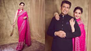 Madhuri Dixit hot pink saree photos