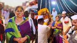 Photos: कपाळावर बुक्का अन् पारंपरिक खणाची साडी; छाया कदमने शेअर केले वारीतील सुंदर फोटो