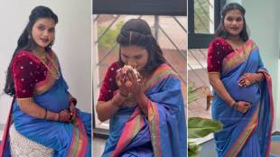 Suraj Chavan wife Sanjana maternity photoshoot