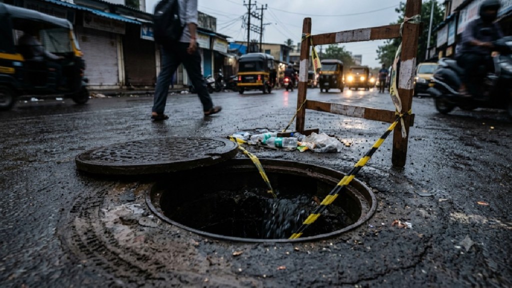 mumbai sakinaka manhole accident death case | bmc open manhole negligence contractor police FIR | mumbai khairani road manhole worker detained | bmc commissioner ashwini bhide action on contractor mumbai sakinaka manhole accident death case | bmc open manhole negligence contractor police FIR | mumbai khairani road manhole worker detained | bmc commissioner ashwini bhide action on contractor