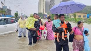 Vasai Virar flood rescue operation today | Palghar heavy rainfall waterlogging news | Vasai fire brigade rescue citizens | Rajavali Virar flood missing person update