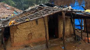 Sawantwadi Chaukul storm damages houses | Marhatwadi Beradki heavy rain devastation Sindhudurg | Amboli rain cyclone like storm updates | Maharashtra monsoon disaster relief operations