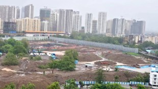 Thane Amazon Data Center project site | Tree cutting controversy Balkum Thane | MP Naresh Mhaske meeting Thane citizens | Environmental issues Amazon India project