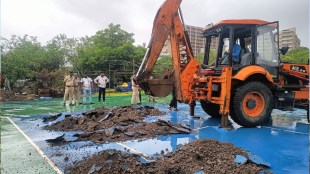 CIDCO demolition drive Navi Mumbai | Illegal turf removal Kharghar Sector 35 | Roadpali unauthorized garage action | Panvel Municipal Corporation CIDCO plot encroachment