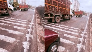 kharghar flyover potholes sion panvel highway | traffic congestion on sion panvel highway kharghar | msrdc road repair panvel navi mumbai | potholes road accident danger maharashtra highways