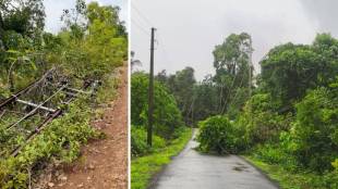 Sindhudurg heavy rain power outage | Nitesh Rane Mahadiscom electricity restoration work | Sindhudurg guardian minister disaster management | Maharashtra monsoon power supply damage repair