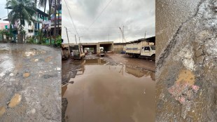 Vasai Virar pothole protest tree plantation | Palghar district road damage civic issues | BJP corporator Ganesh Patil Vasai movement | Maharashtra monsoon road infrastructure problems