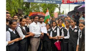 NEET paper leak Shahapur protest march | Shahapur students rally against NEET scam | Shahapur Tahsildar office petition submission | Student lathi charge protest Delhi Jantar Mantar