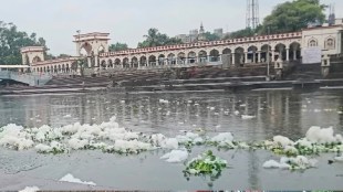 Indrayani river pollution Pune | Ashadhi Wari Alandi Dehu water pollution | MPCB notice to PCMC Pimpri Chinchwad | Indrayani river chemical foam photo
