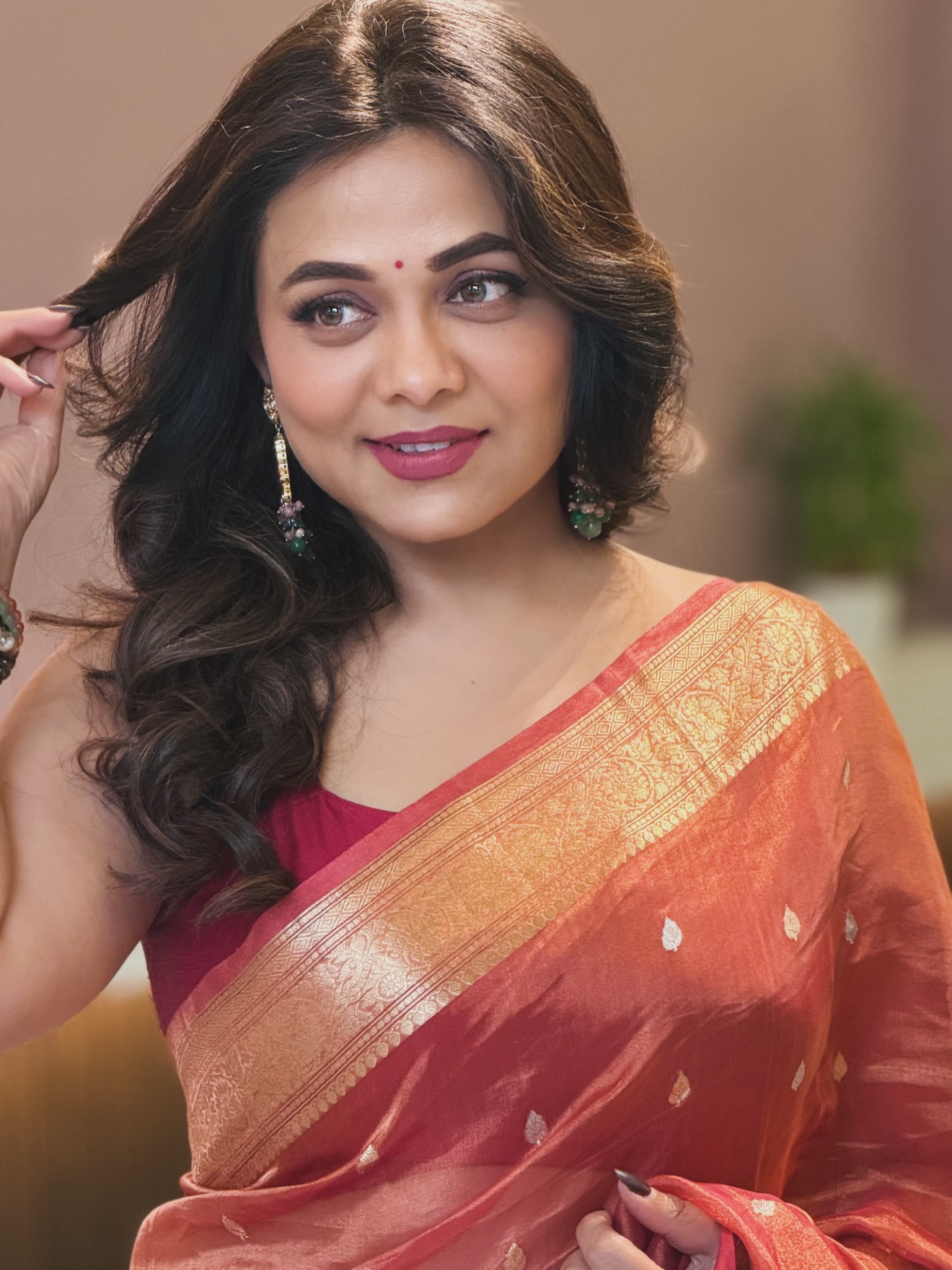 Prarthana Behere Jawkar Purple Saree Look