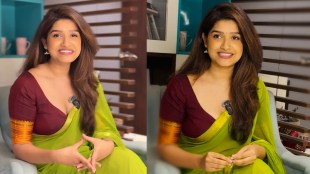 Rasika Sunil Parrot Green Saree Look