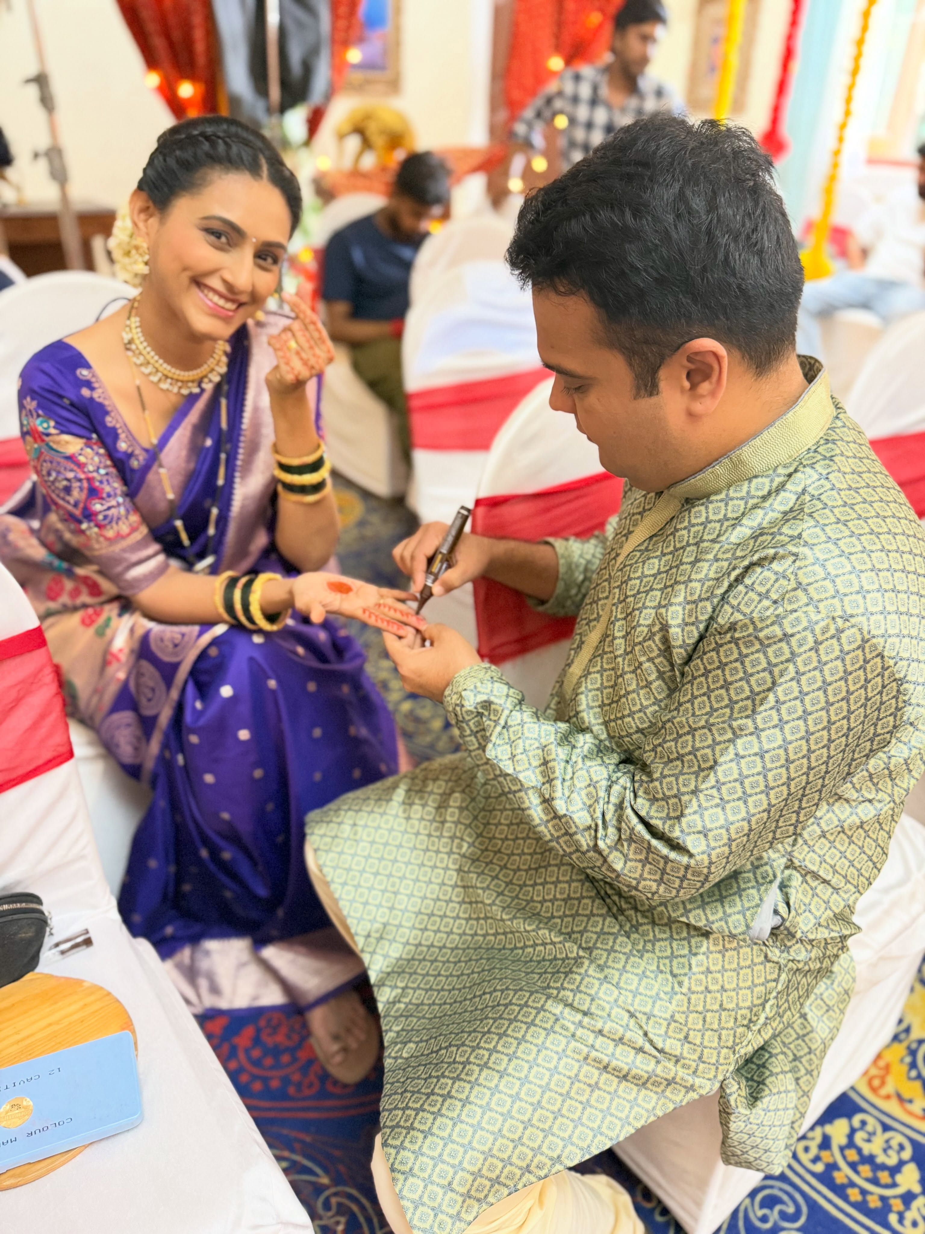 Reshma Shinde Blue Paithani Saree Look