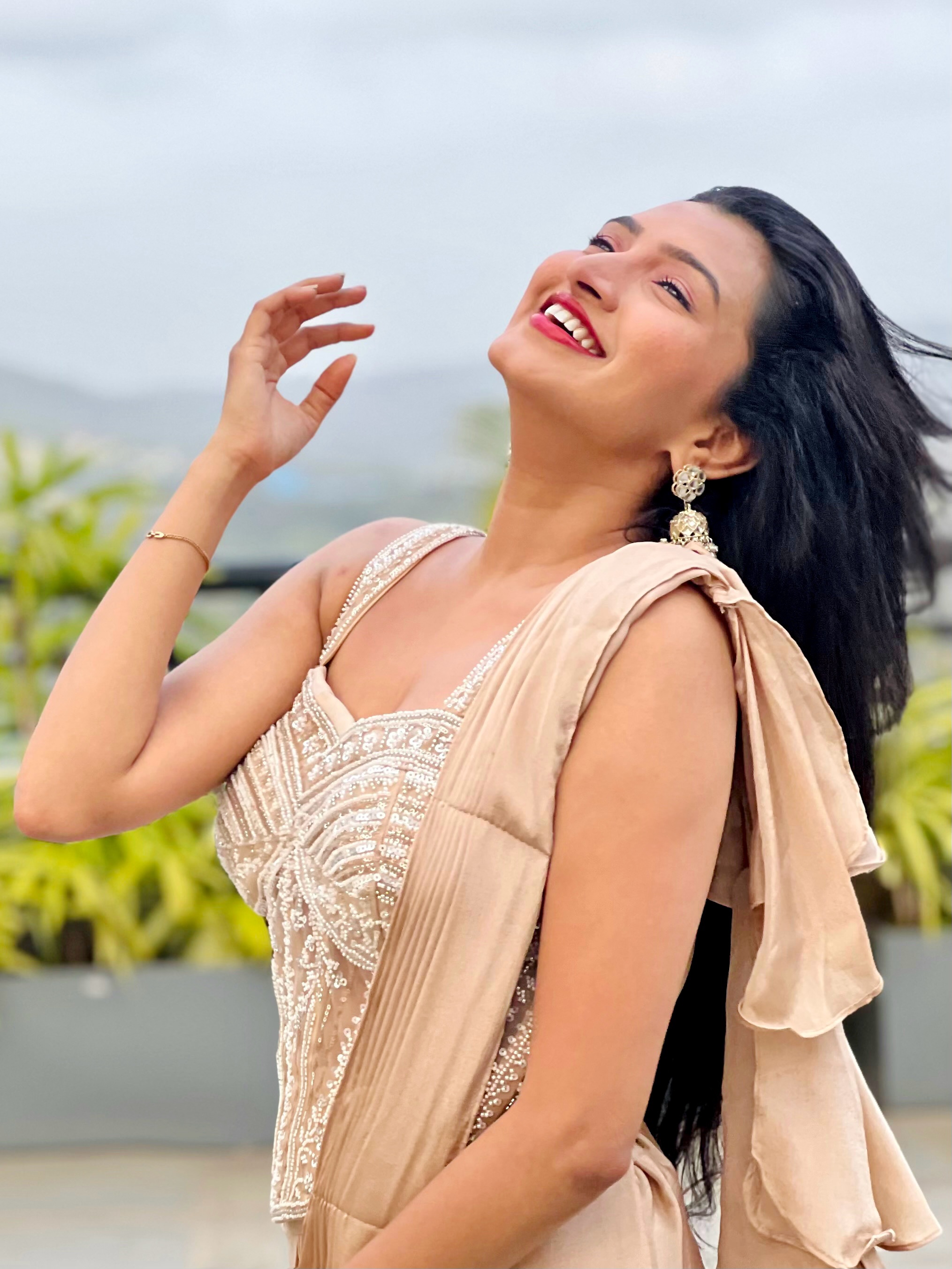 Rutuja Kulkarni Designer Saree Look