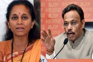 Supriya Sule and Vinod Tawde