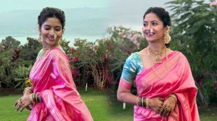 Sharvari Kulkarni Borkar Pink Paithani Saree