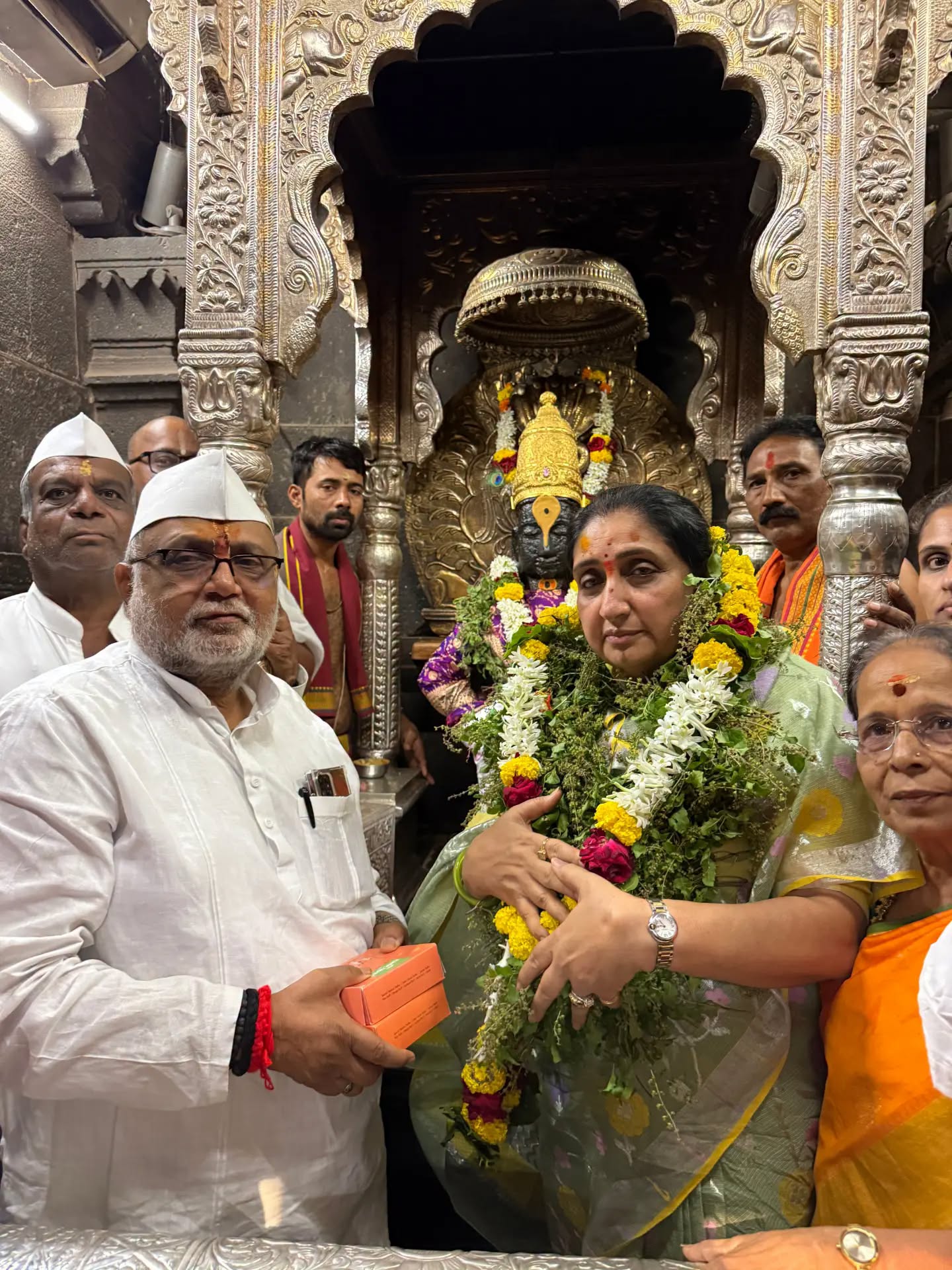 Sunetra Pawar Vitthal Rukmini Mandir Pandharpur